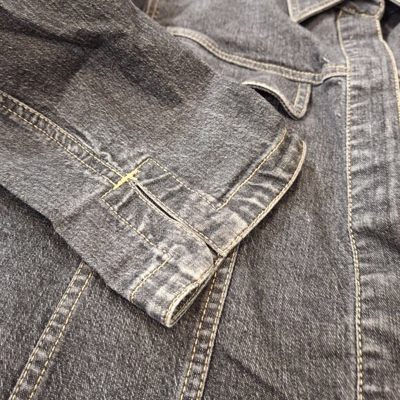 Vintage Liz Claiborne Womens Jean Jacket Lizwear Jeans Line Sz L Cropped Casual - Picture 8 of 9